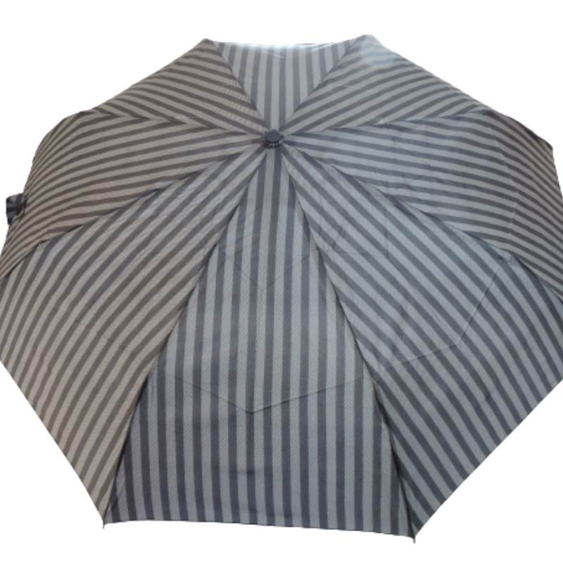 City compact folding umbrella range - vertical striped design, canopy viewed from above