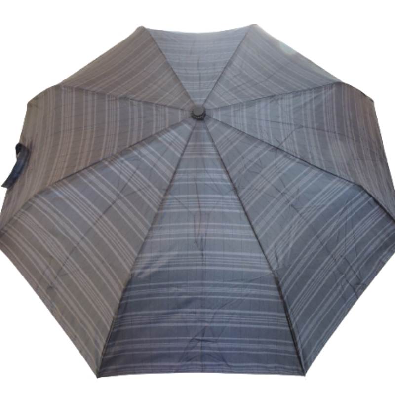 City compact folding umbrella range - horizontal striped design, canopy