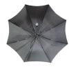 Large black golf umbrella underside