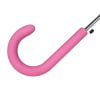 Pink transarent umbrella - close-up of handle