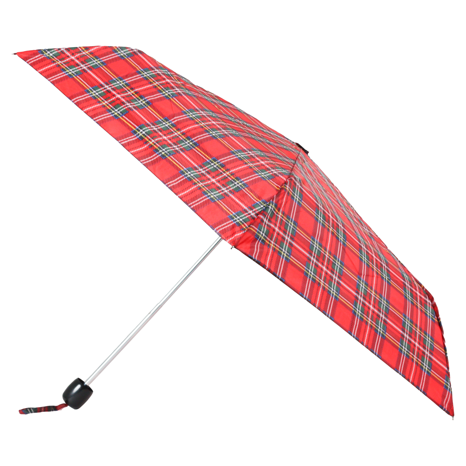 Scottish Tartan Plaid Pattern Folding Rain Umbrella Parasol Windproof Travel Sun Umbrella Compact 