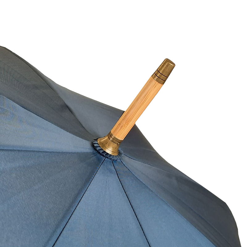 Blue eco genius umbrellas wooden tip