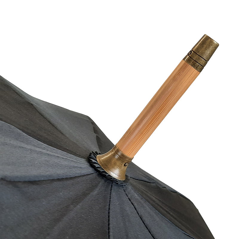 Eco genius black umbrellas wooden tip