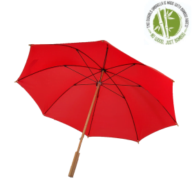 Red Eco Bamboo Umbrella