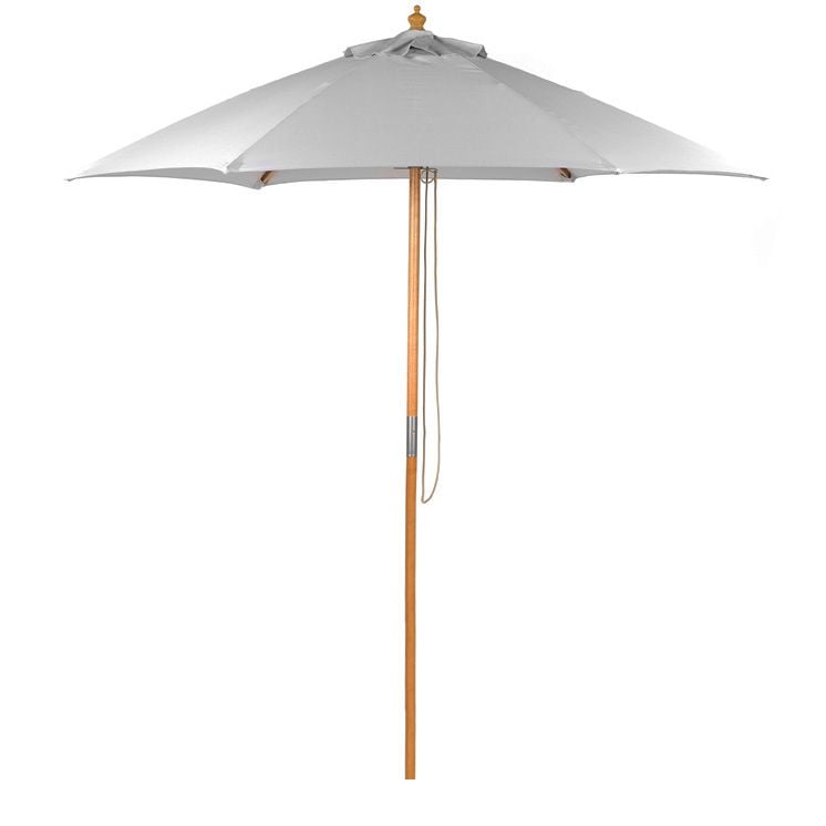 Light Grey 2.5m wood pulley parasol