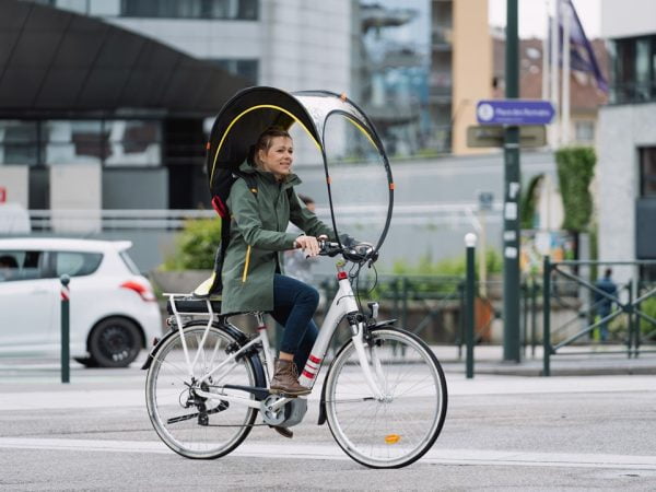 Bicycle Umbrella – Bub-Up Rain Protection Cycling Umbrella Cover - Lady On Bike