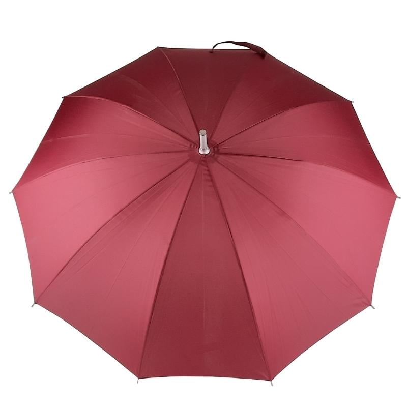 Top view of maroon umbrella