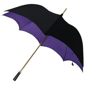 Vlad umbrella with black outer and purple inner canopy