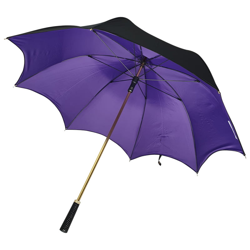Vlad Gothic-Style Umbrella showing purple underside
