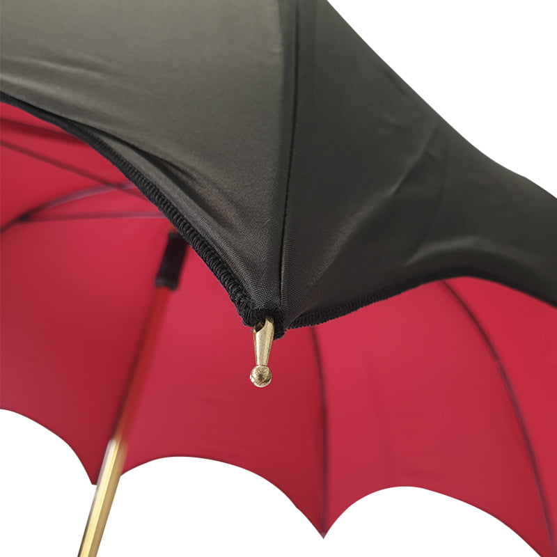 Morgana Black/Red Gothic Pagoda Umbrella spoke tips
