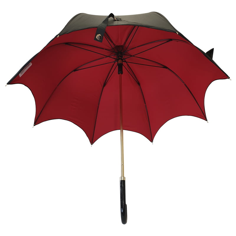 Morgana Black and Red Umbrella underside