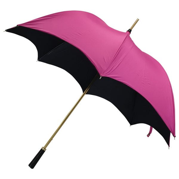 Pink And Black Gothic-Style Umbrella - Sabrina - Main Image