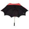 Red and Black Gothic-Style Umbrella - underside