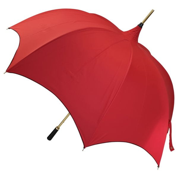 Dracul Red And Black Gothic-Style Pagoda Umbrella Canopy View