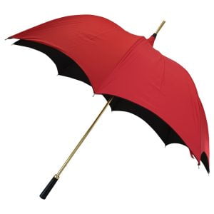 Red And Black Gothic Pagoda Umbrella - Dracul - Side Angle