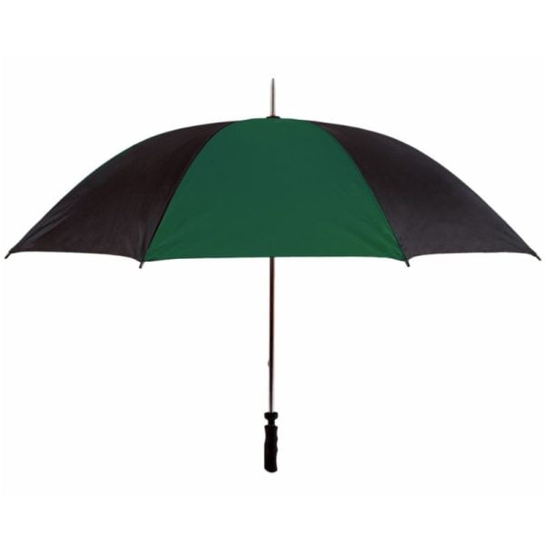 Twin Coloured Green And Black Golf Umbrella Opened