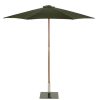 2.5 metre Wood Pulley Parasol Colour Green
