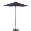 2.5 metre Wood Pulley Parasol Colour Navy