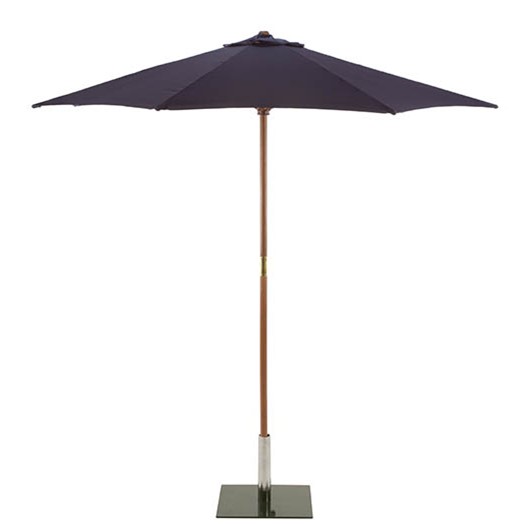2.5 metre Wood Pulley Parasol Colour Navy