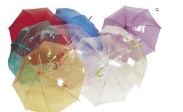 Clear Coloured Umbrellas