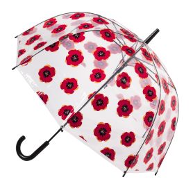 clear dome poppy umbrella - poppies umbrella for remembrance day maybe
