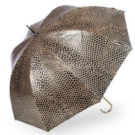 Black and Gold Snakeskin Umbrella, auto-open and with high UV protection