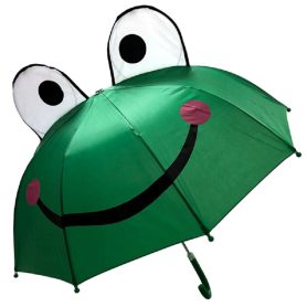 A child's pop-up frog umbrella with pop-up eyes!