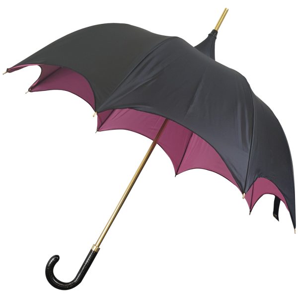 Black And Pink Gothic Umbrella - Arwen - From Umbrella Heaven.