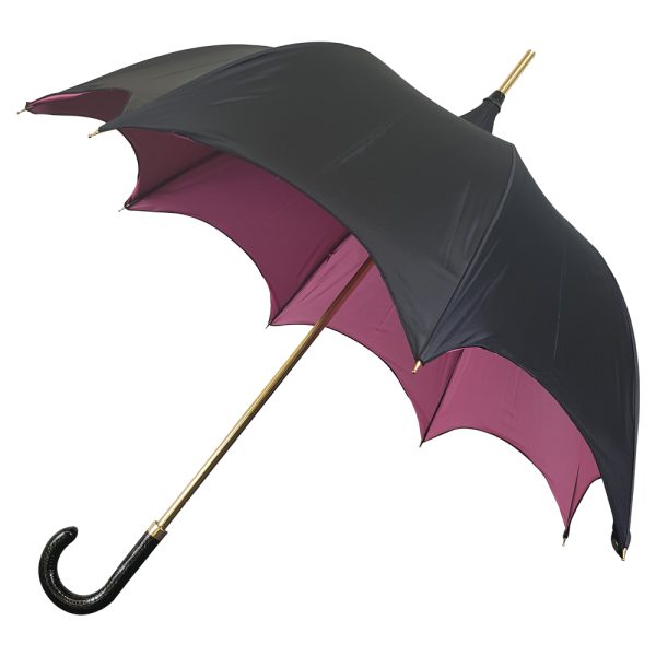 Arwen - The Black And Pink Gothic Style Umbrella Designed By Umbrella Heaven.