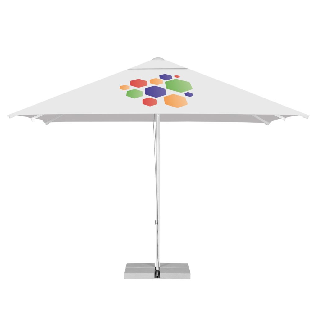 4m x 4m Classic Commercial Parasol with Vent and without Valance