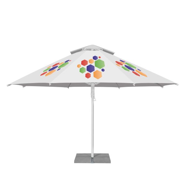 5.5M Strong Commercial Parasol Without Valance With Overlapping Second Roof