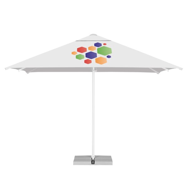 3.5M X 3.5M Telescopic Commercial Parasol With Vent Without Valance