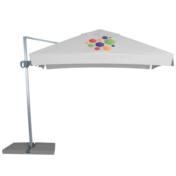 3M X 3M Commercial Cantilever Umbrella With Valance From The Rio Range Of Commercial Side Arm Parasols