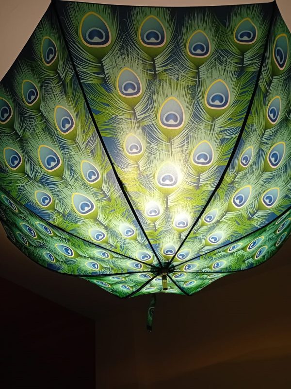 Umbrella Light - Peacock Design Umbrella Light Shade