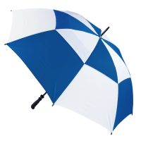The Promotional Blue and White Vented Golf Umbrella