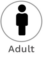 Umbrella for an adult - logo
