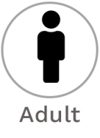 Umbrella for an adult - logo
